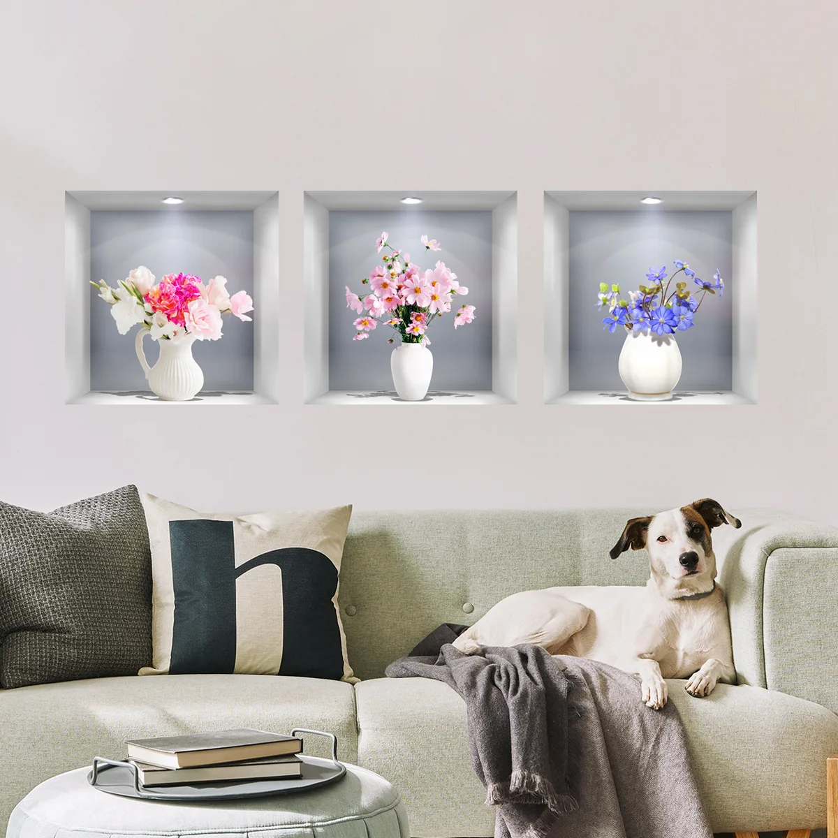 3Pc Flower Pattern Wall Sticker, Flower Vase Pattern Wall Decal For Home, Background Wall Decoration And Beautification
3Pc Flower Pattern Wall Sticker, Flower Vase Pattern Wall Decal For Home, Background Wall Decoration And Beautification