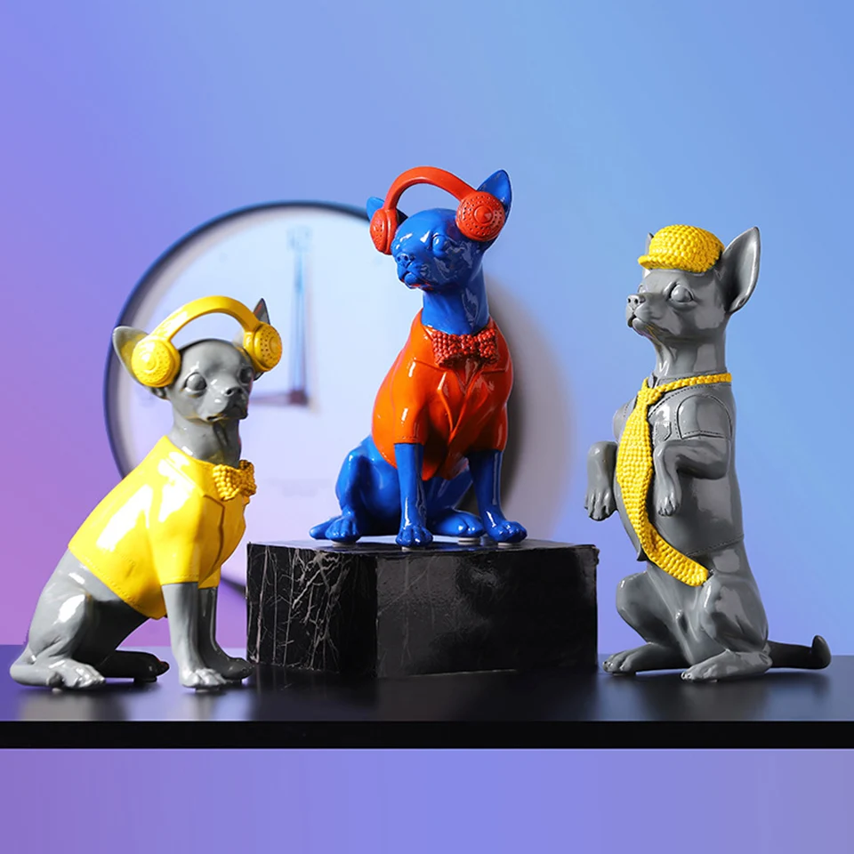 Nordic Simulation Dog Resin Crafts Decoration Living Room Bedroom Entrance Decoration Chihuahua Cute Sculpture Animal SB-113
Nordic Simulation Dog Resin Crafts Decoration Living Room Bedroom Entrance Decoration Chihuahua Cute Sculpture Animal SB-113