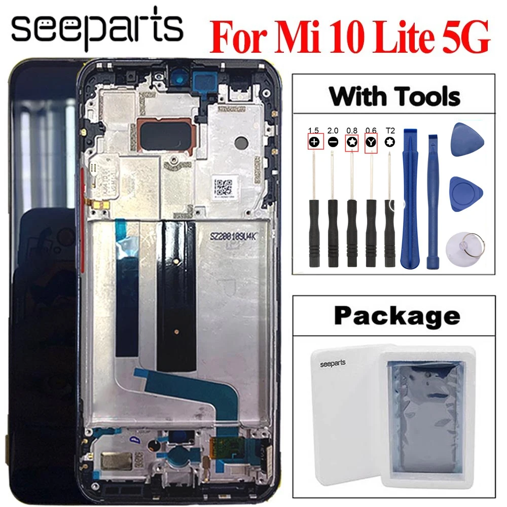 AMOLED For Xiaomi Mi 10 Lite 5G LCD Display Touch Screen Digitizer Assembly Replacements For Xiaomi Mi 10 Lite M2002J9G LCD
AMOLED For Xiaomi Mi 10 Lite 5G LCD Display Touch Screen Digitizer Assembly Replacements For Xiaomi Mi 10 Lite M2002J9G LCD