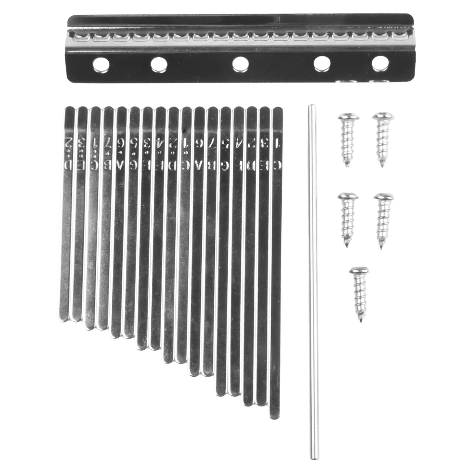 17pcs Kalimba Keys Bridge Saddle Replacement Of Kalimba Musical Key Ore Steel Engraving Shrapnel Music Instruments Accessories
17pcs Kalimba Keys Bridge Saddle Replacement Of Kalimba Musical Key Ore Steel Engraving Shrapnel Music Instruments Accessories