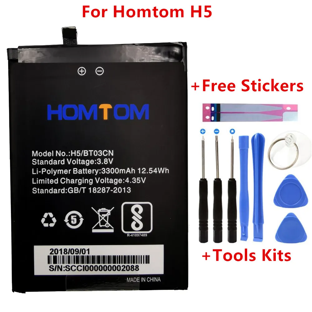 100% Original For Homtom H5 Battery 3300mAh Replacement Backup Battery High Capacity Battery With Tools
100% Original For Homtom H5 Battery 3300mAh Replacement Backup Battery High Capacity Battery With Tools