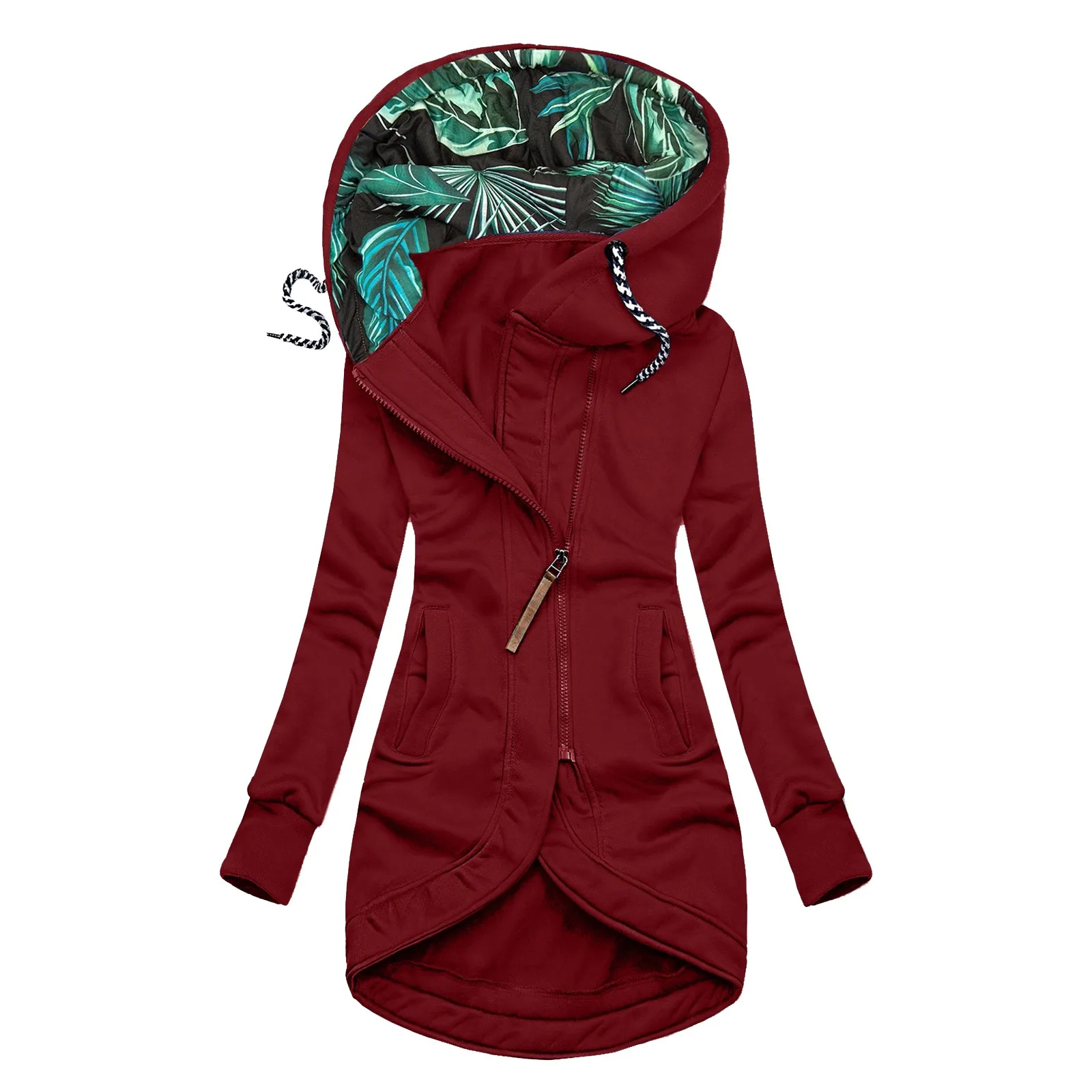 Women's Solid Coat Jacket Stitching Drawstring Hooded Coat Slim Fashion Zipper Jacket Solid Woolen Coat Winter New Korean Style
Women's Solid Coat Jacket Stitching Drawstring Hooded Coat Slim Fashion Zipper Jacket Solid Woolen Coat Winter New Korean Style