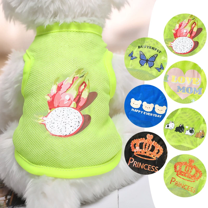 Dog Shirt Mesh Vest Cool Breathable Pet Vest Pet Clothing Animal Fruit Printing Dog T-shirt Sleeveless Hair Loss Prevention
Dog Shirt Mesh Vest Cool Breathable Pet Vest Pet Clothing Animal Fruit Printing Dog T-shirt Sleeveless Hair Loss Prevention