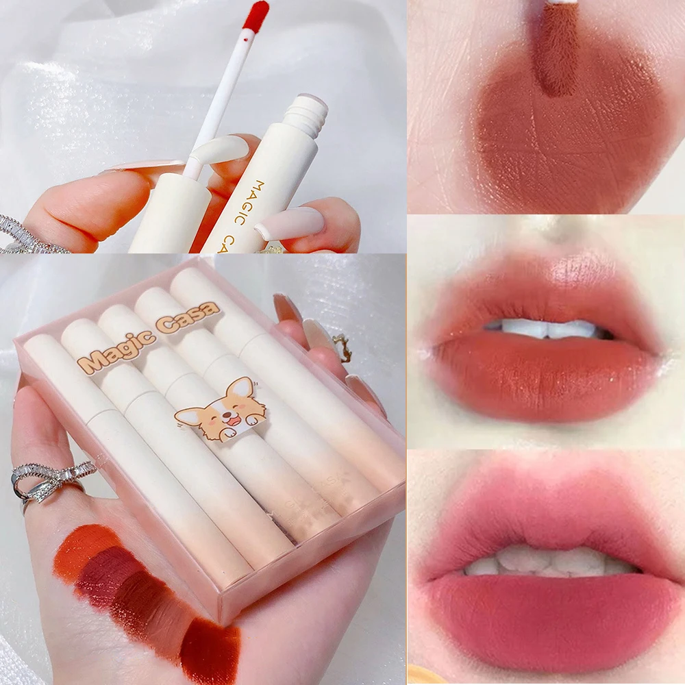5pcs Korean Lip Glaze Set Velvet Matte Lip Gloss Cute Multi-coloredLipstick Girl Non-stick Cup Lip Glaze Women Makeup Beauty
5pcs Korean Lip Glaze Set Velvet Matte Lip Gloss Cute Multi-coloredLipstick Girl Non-stick Cup Lip Glaze Women Makeup Beauty