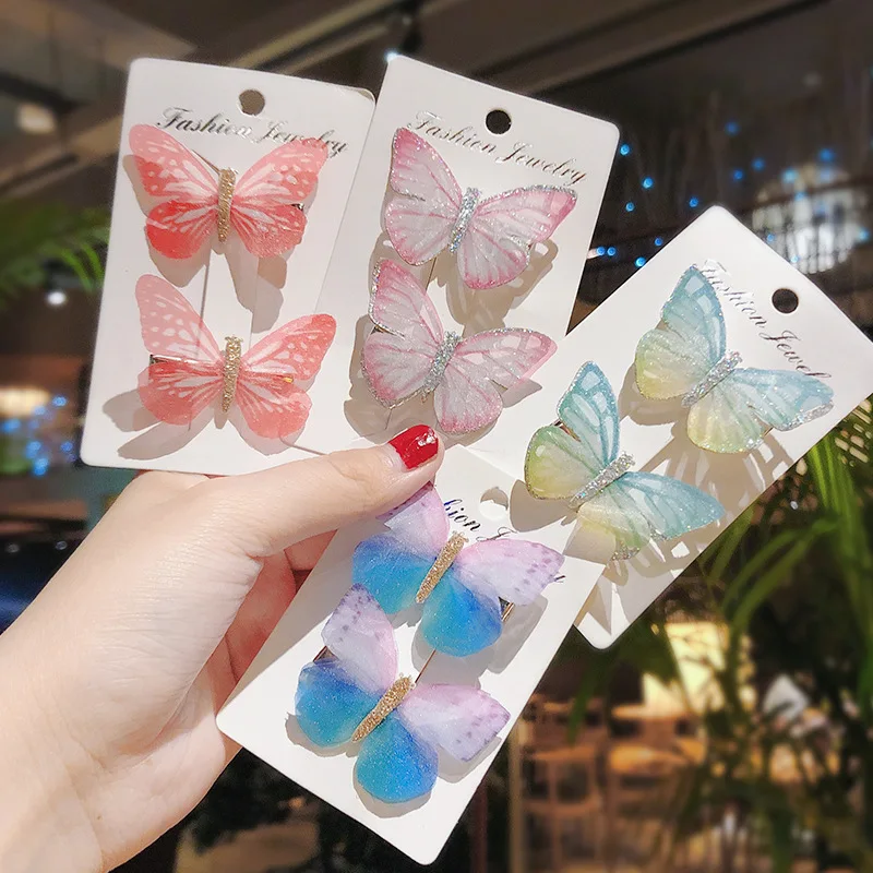 2pcs/Set New Cute Colorful Butterfly Hairpin For Women Girls Sweet Hair Ornament Kids Barrette Headband Fashion Hair Accessories
2pcs/Set New Cute Colorful Butterfly Hairpin For Women Girls Sweet Hair Ornament Kids Barrette Headband Fashion Hair Accessories