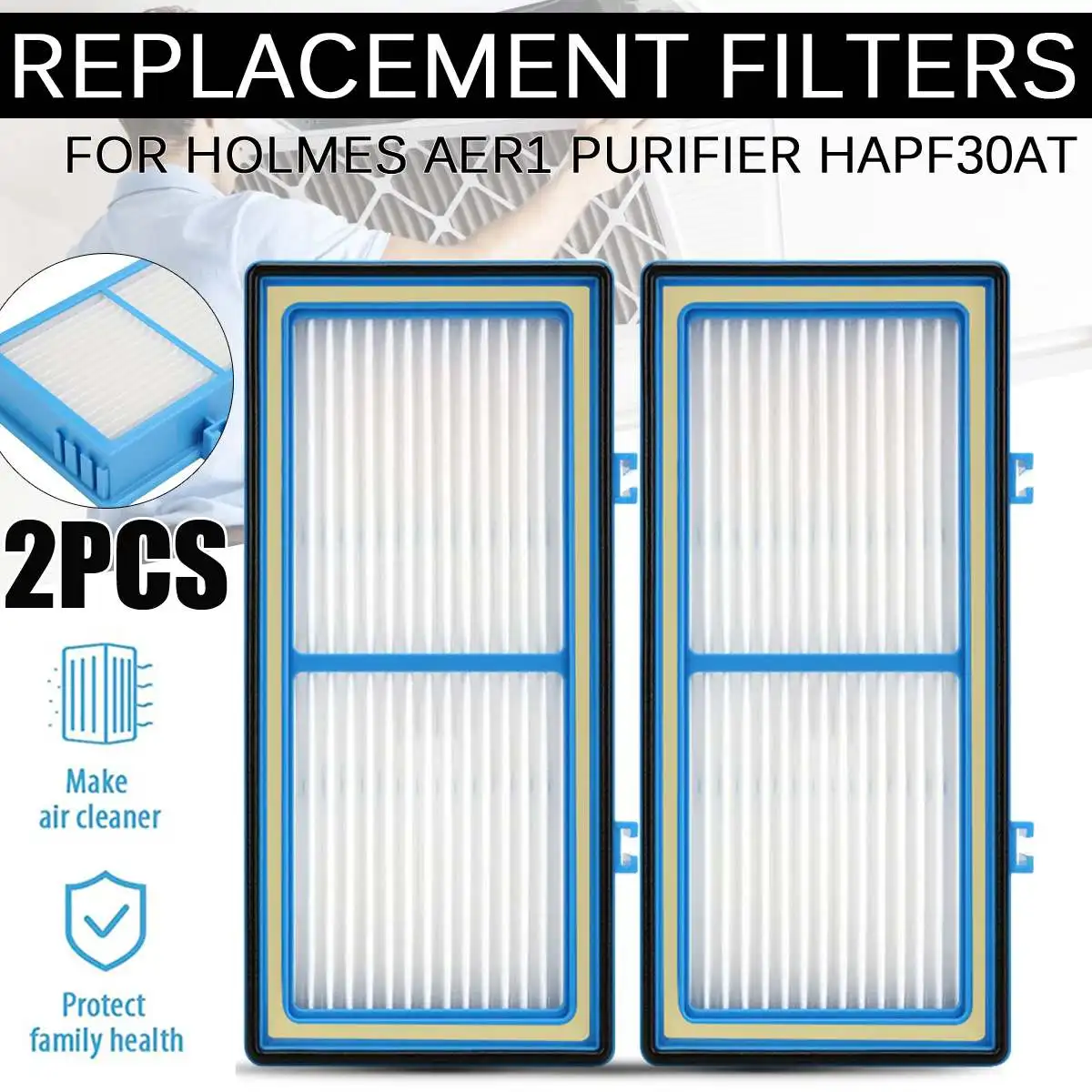 HEPA Filter Replaces Suitable for Holmes AER1 Series HEPA Type Full Air HAPF30AT High Efficiency HAPF30AT-U4R Air Purifiers
HEPA Filter Replaces Suitable for Holmes AER1 Series HEPA Type Full Air HAPF30AT High Efficiency HAPF30AT-U4R Air Purifiers