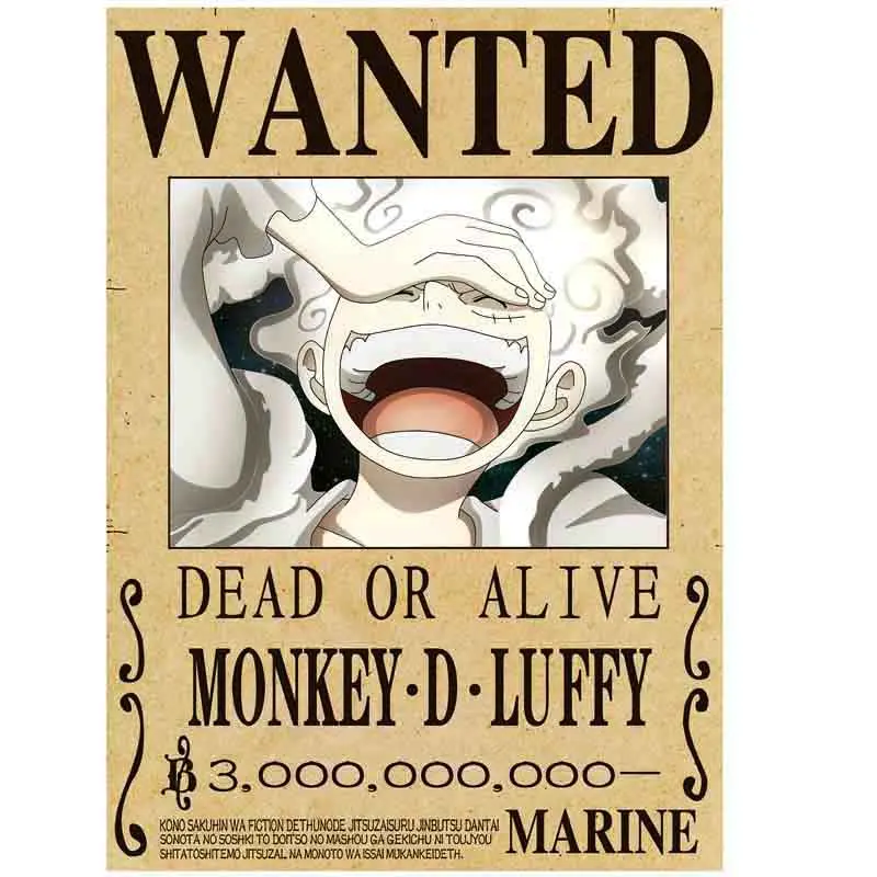 Anime One Piece Luffy 3 Billion Zoro Bounty Wanted Posters Four Emperors Kid Action Figures Vintage Wall Decoration Poster Toys
Anime One Piece Luffy 3 Billion Zoro Bounty Wanted Posters Four Emperors Kid Action Figures Vintage Wall Decoration Poster Toys