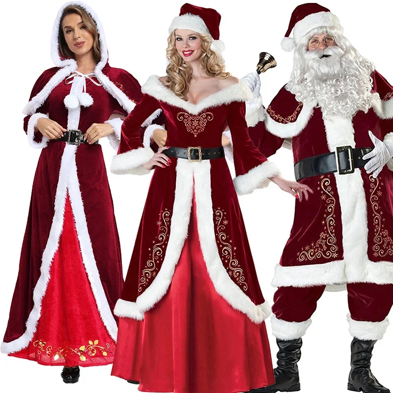 Red Deluxe Christmas Santa Claus Cosplay Costume Couple Cosplay Clothing Xmas Party Family Costume Suit Women Long Dress Set
Red Deluxe Christmas Santa Claus Cosplay Costume Couple Cosplay Clothing Xmas Party Family Costume Suit Women Long Dress Set