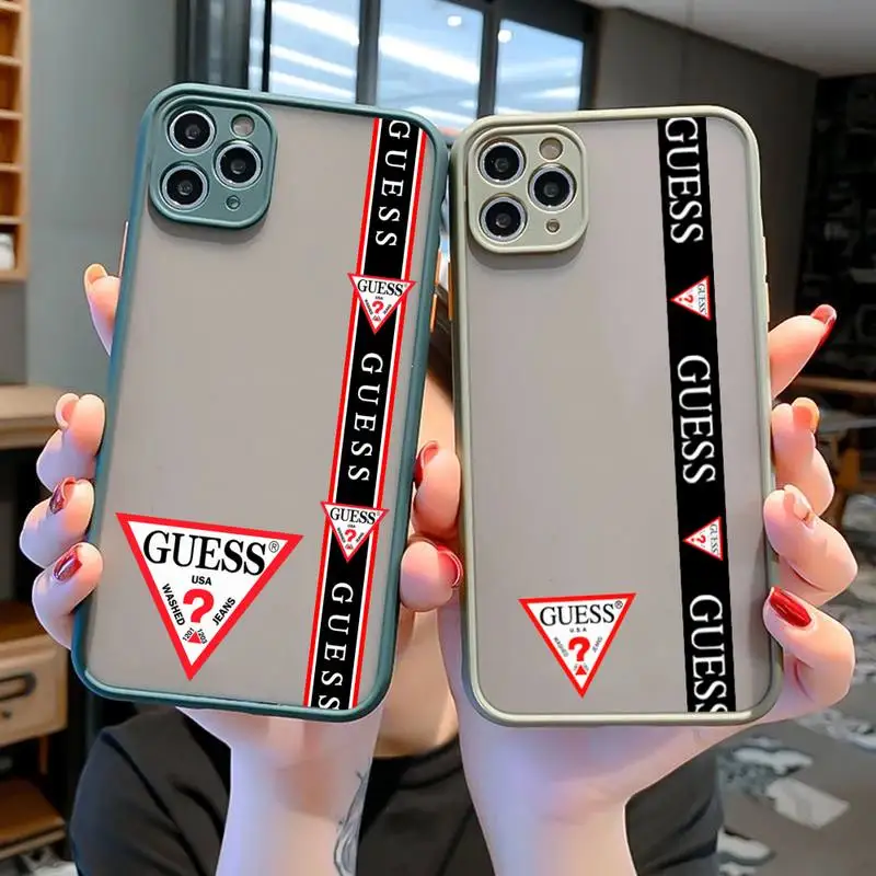 Luxury Brand GUESS Phone Case for iPhone X XR XS 7 8 Plus 11 12 13 pro MAX 13mini Translucent Matte Case
Luxury Brand GUESS Phone Case for iPhone X XR XS 7 8 Plus 11 12 13 pro MAX 13mini Translucent Matte Case