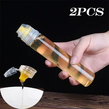 90ml Transparent Non-Drip Honey Dispenser Honey Squeeze Bottle Vinegar Oil Syrup Bottle Pot Dispenser Kitchen Tool Good Quality