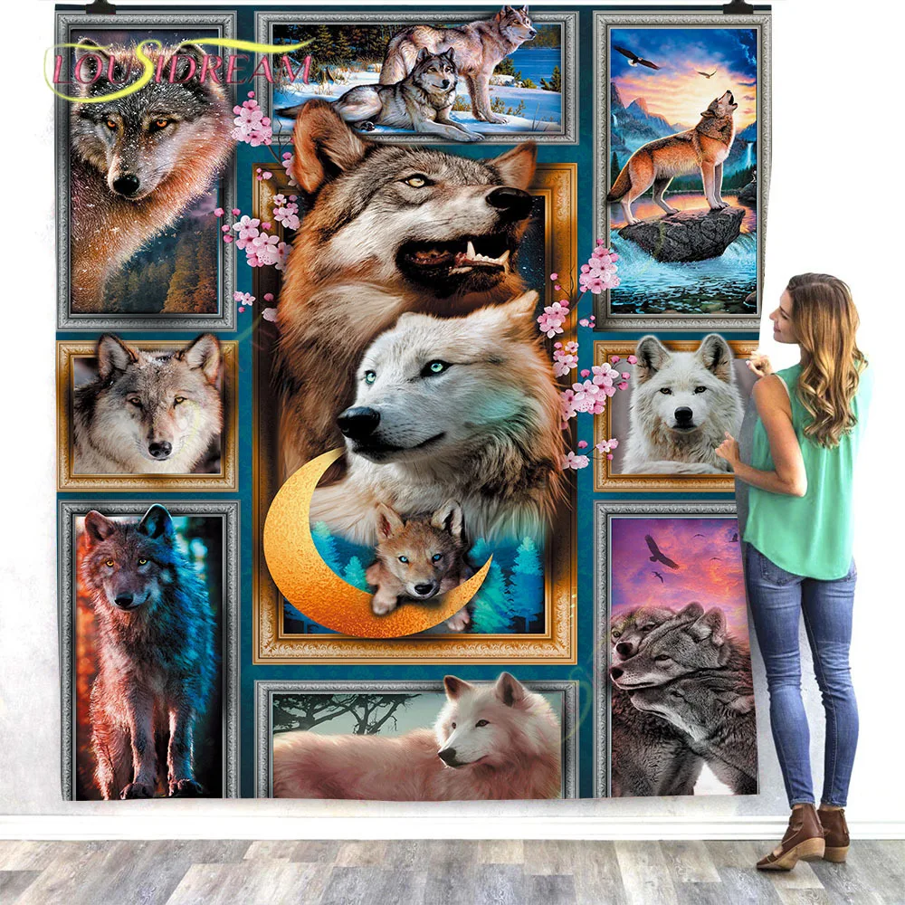 Wolf Fleece Blanket 3D full printed Wearable Blanket Adults/kids Fleece Blanket Suitable for Living Room/Bedroom Warm Blanket
Wolf Fleece Blanket 3D full printed Wearable Blanket Adults/kids Fleece Blanket Suitable for Living Room/Bedroom Warm Blanket
