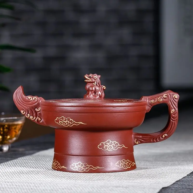Yixing Purple Clay Pot Raw Mine Dahongpao Handmade Gold Wolong Xiangyun 270ml Teapot Tea Set Kung Fu Tea Set
Yixing Purple Clay Pot Raw Mine Dahongpao Handmade Gold Wolong Xiangyun 270ml Teapot Tea Set Kung Fu Tea Set