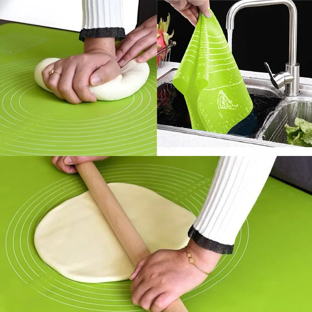 Non-stick Baking Kneading Mat Dessert Dough Rolling Silicone Resin Pad with Scales Baking Tool
Non-stick Baking Kneading Mat Dessert Dough Rolling Silicone Resin Pad with Scales Baking Tool