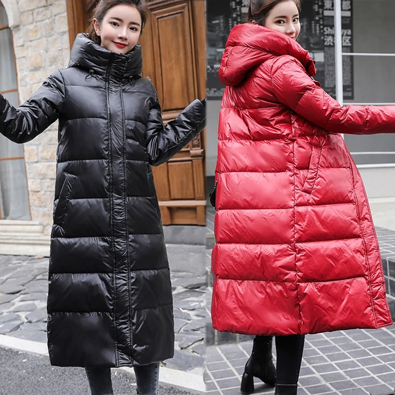 Женский зимний пуховик с капюшоном, длинное матовое пуховое пальто, теплые толстые парки, женское черное пальто, женская одежда
Женский зимний пуховик с капюшоном, длинное матовое пуховое пальто, теплые толстые парки, женское черное пальто, женская одежда