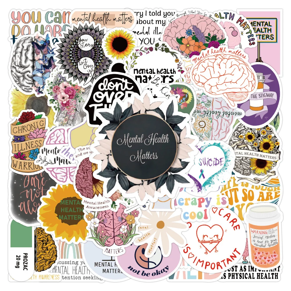 10/30/50PCS Mental Health Awareness Exquisite Decal Sticker Toy Graffiti Diary Water Cup Laptop Luggage Cute Sticker Wholesale
10/30/50PCS Mental Health Awareness Exquisite Decal Sticker Toy Graffiti Diary Water Cup Laptop Luggage Cute Sticker Wholesale