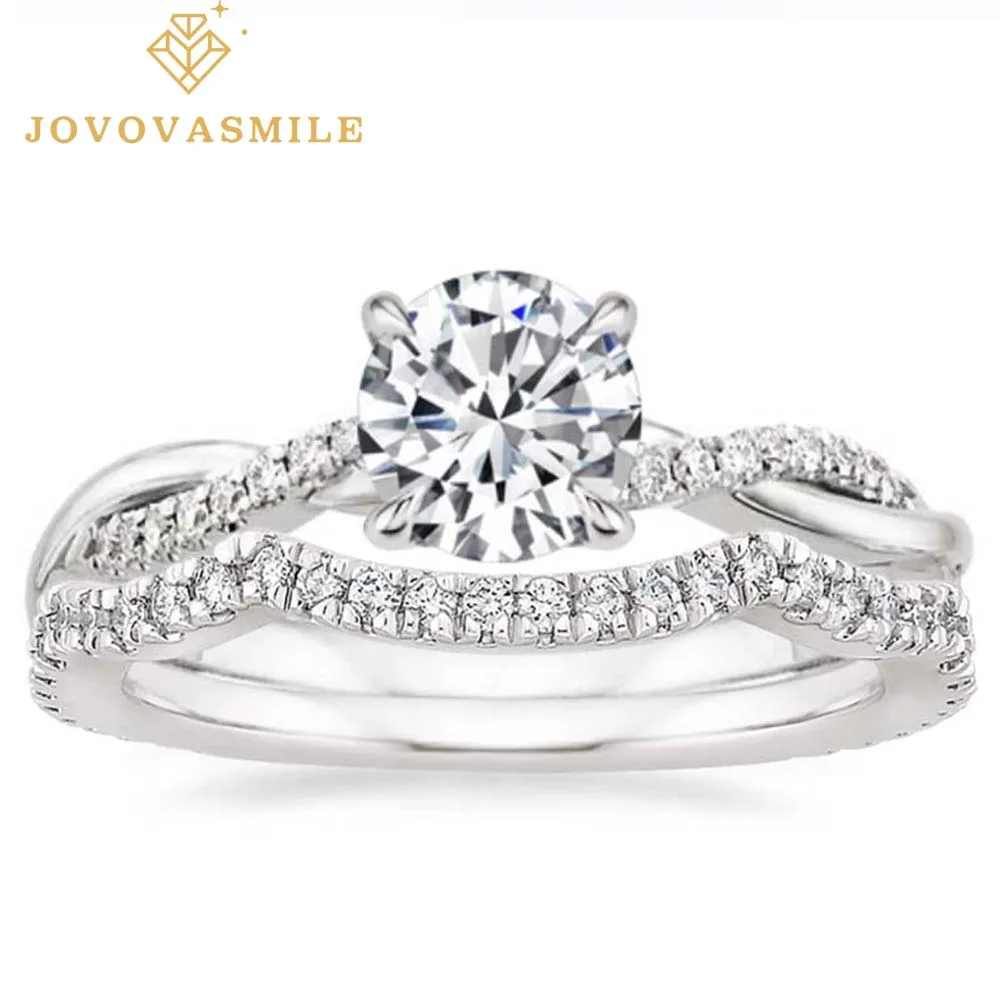 JOVOVASMILE Luxury Moissanite Engagement Ring 925 Sterling Silver 2carat Round Cut Petite Twisted Vine Wedding Band For Woman
JOVOVASMILE Luxury Moissanite Engagement Ring 925 Sterling Silver 2carat Round Cut Petite Twisted Vine Wedding Band For Woman