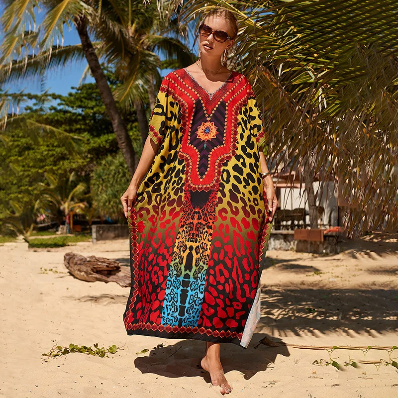 New Style Fashion Sexy Dress Boho Summer Printing Loose Party Dress Bikini Swimsuit Blouse Long Robe Skirt Beach Coverup
New Style Fashion Sexy Dress Boho Summer Printing Loose Party Dress Bikini Swimsuit Blouse Long Robe Skirt Beach Coverup