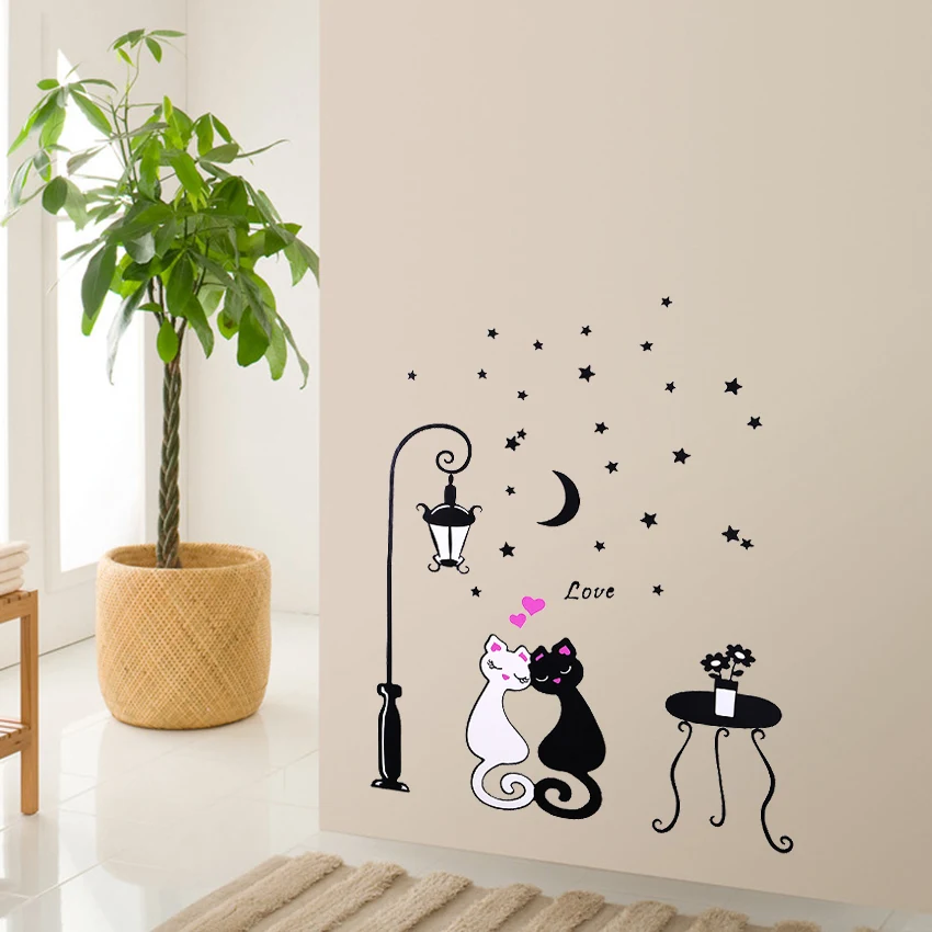 1PC Cute Cartoon Couple Cat Flower Vine 3D Wallpaper DIY Vinyl Wall Stickers Rooms Home Decor Art Decals Home Modern Decoration
1PC Cute Cartoon Couple Cat Flower Vine 3D Wallpaper DIY Vinyl Wall Stickers Rooms Home Decor Art Decals Home Modern Decoration