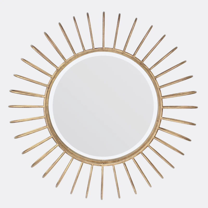 2023 New Round Decorative Gold 24" Metal Sunburst Hanging Mirror for Wall Decorative Makeup Mirror for Bedroom Desktop Ornaments
2023 New Round Decorative Gold 24" Metal Sunburst Hanging Mirror for Wall Decorative Makeup Mirror for Bedroom Desktop Ornaments