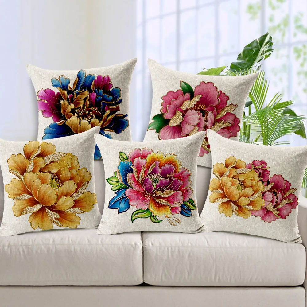 Floral Series Gold Flowers Cushion Red Roses Pillow for Sofa Bedroom Car Decoration Flower Cherry Throw Pillowcases
Floral Series Gold Flowers Cushion Red Roses Pillow for Sofa Bedroom Car Decoration Flower Cherry Throw Pillowcases