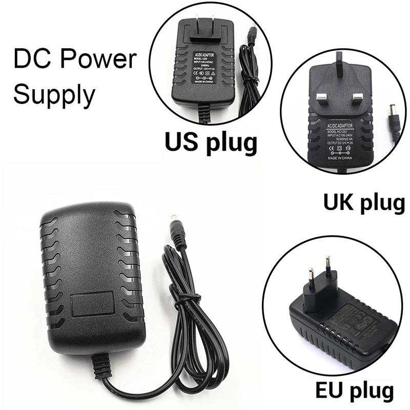 US/EU/UK Plug DC 12V Lighting Transformers 2A Power Supply Adapter for LED Strip Adapter AC DC Plug Power Supply
US/EU/UK Plug DC 12V Lighting Transformers 2A Power Supply Adapter for LED Strip Adapter AC DC Plug Power Supply