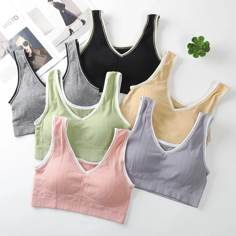 Wire Free Bralette Sports Bras For Women Padded Tube Top Fitness Push Up Bra Underwear Female Lingerie Seamless Sleep Brassiere
Wire Free Bralette Sports Bras For Women Padded Tube Top Fitness Push Up Bra Underwear Female Lingerie Seamless Sleep Brassiere