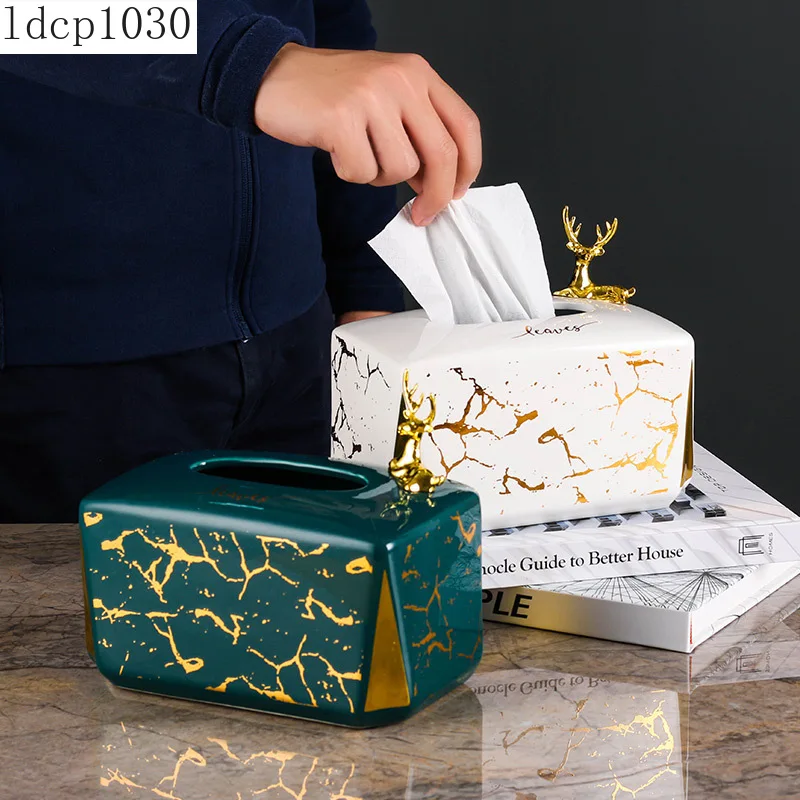Elk Ceramic Tissue Box Ornaments Nordic Living Room Storage Box Marble Pattern Tissue Box Modern Home Decoration Accessories
Elk Ceramic Tissue Box Ornaments Nordic Living Room Storage Box Marble Pattern Tissue Box Modern Home Decoration Accessories