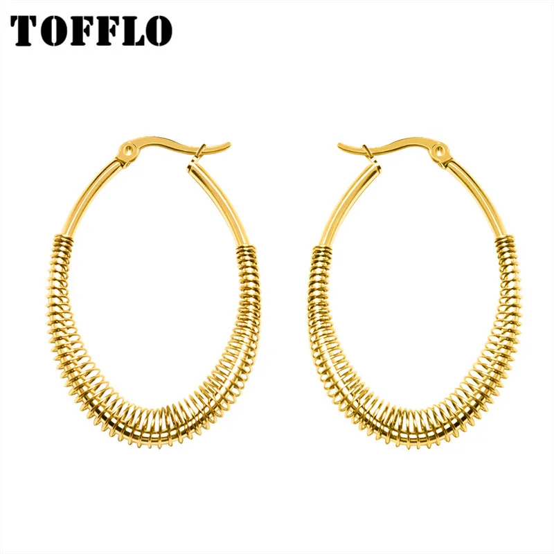 TOFFLO Stainless Steel Spring U-Shaped Earrings Women's Fashion Earrings Plated With 18K Gold BSF228
TOFFLO Stainless Steel Spring U-Shaped Earrings Women's Fashion Earrings Plated With 18K Gold BSF228