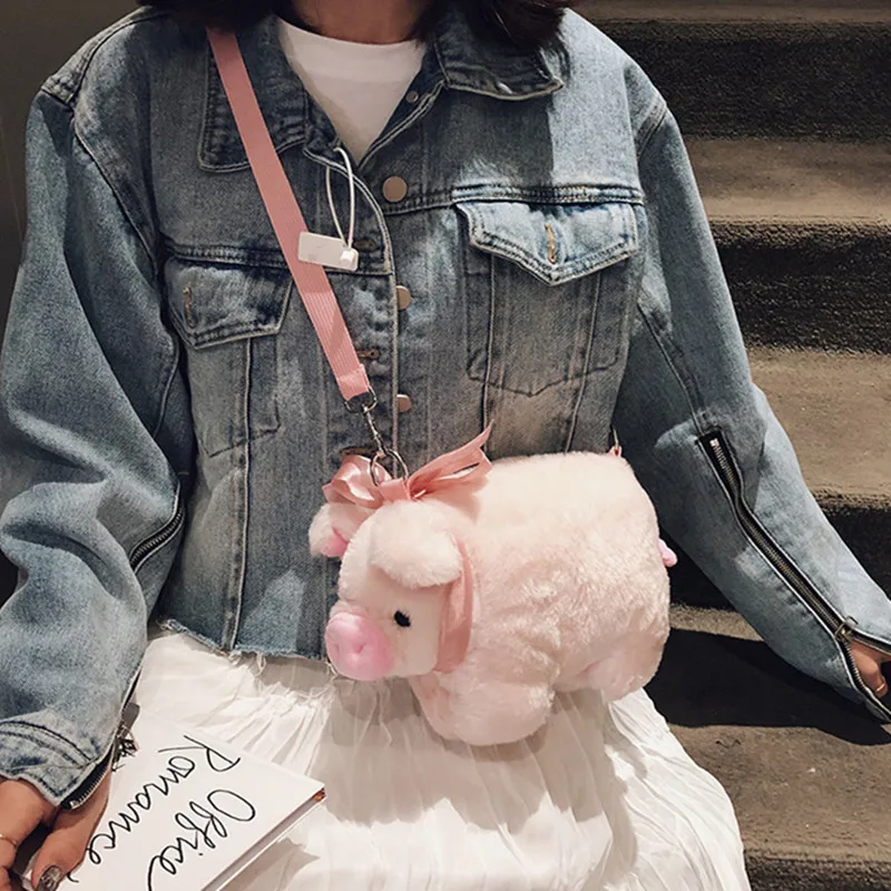 Women Fashion Soft Purse Cartoon Handbags Phone Money Storage Cute Pig Shoulder Bag Plush Stuffed Animal Crossbody Bags
Women Fashion Soft Purse Cartoon Handbags Phone Money Storage Cute Pig Shoulder Bag Plush Stuffed Animal Crossbody Bags