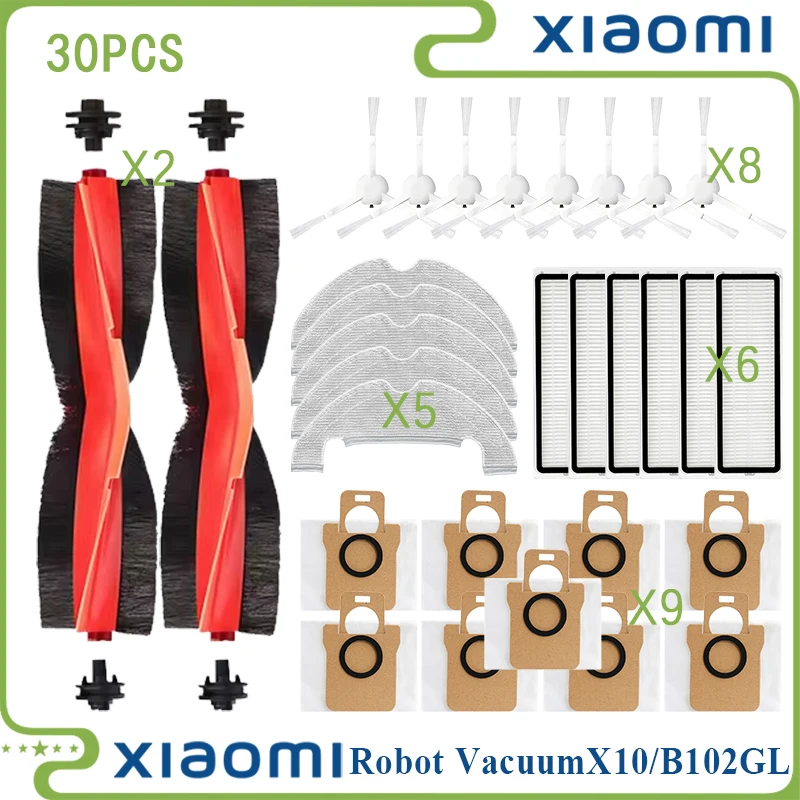 Для робота-пылесоса Xiaomi X10, запасные части, аксессуары, основная боковая щетка, фильтр Hepa, швабра, тканевый мешок для пыли
Для робота-пылесоса Xiaomi X10, запасные части, аксессуары, основная боковая щетка, фильтр Hepa, швабра, тканевый мешок для пыли