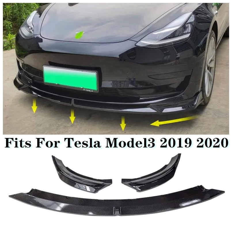 3Pieces/1Set High Quality ABS Black Bumper Front Lip Splitters Protector Fits For Tesla Model3 2019-2022
3Pieces/1Set High Quality ABS Black Bumper Front Lip Splitters Protector Fits For Tesla Model3 2019-2022
