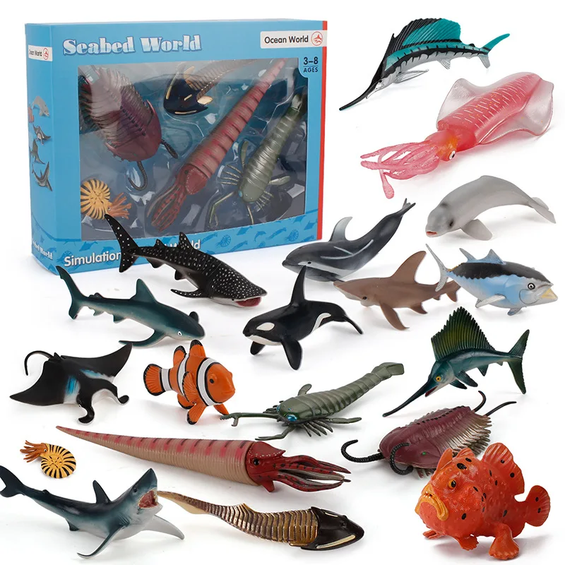 Boxed Sea Life wild Animals shark fish whale Model Action Figures Ocean Marine Aquarium Cognition Water Toys Collection Kid gift
Boxed Sea Life wild Animals shark fish whale Model Action Figures Ocean Marine Aquarium Cognition Water Toys Collection Kid gift