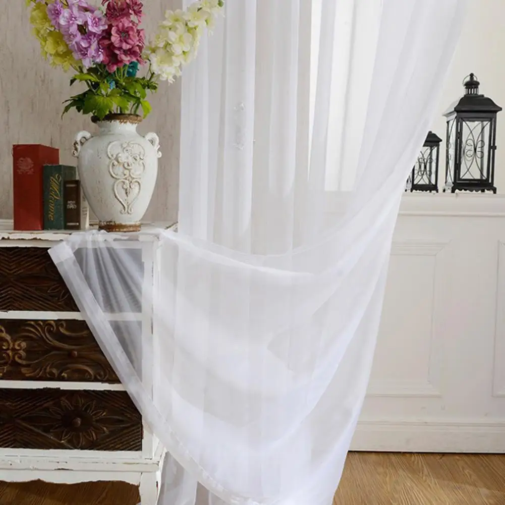 Curtains Solid White Yarn Curtain Window Tulle Curtains for Living Room Home Decorations Girl's Bedroom Curtain Pure White
Curtains Solid White Yarn Curtain Window Tulle Curtains for Living Room Home Decorations Girl's Bedroom Curtain Pure White