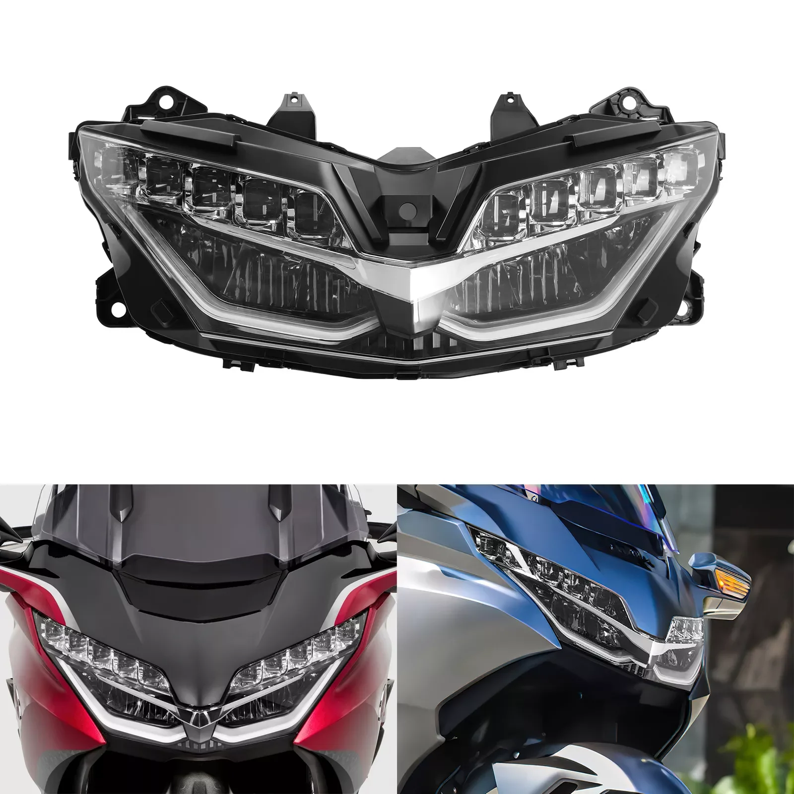 Передняя фара в сборе для Honda Goldwing GL1800 2018 2019 2020 2021 2022 2023 2024, аксессуары для мотоциклов 
Передняя фара в сборе для Honda Goldwing GL1800 2018 2019 2020 2021 2022 2023 2024, аксессуары для мотоциклов