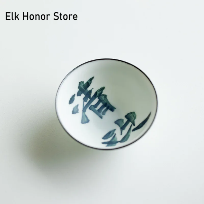 2pc/set Pure Handwritten Calligraphy Ceramic Teacup Master Single Cup Person Making Tasting Mug Puer Bowl Kung Fu Tea Set 30ml
2pc/set Pure Handwritten Calligraphy Ceramic Teacup Master Single Cup Person Making Tasting Mug Puer Bowl Kung Fu Tea Set 30ml