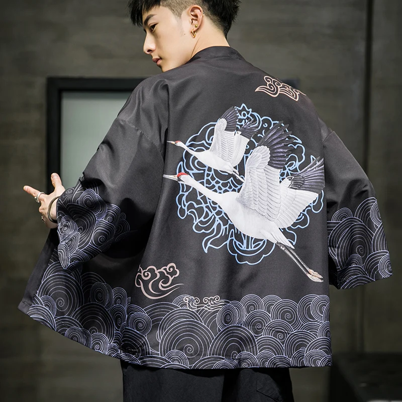Black Print Dragon Japanese Kimono Cardigan Men Haori Male Yukata Japan Samurai Harajuku Japanese Streetwear Clothing PLUS SIZE
Black Print Dragon Japanese Kimono Cardigan Men Haori Male Yukata Japan Samurai Harajuku Japanese Streetwear Clothing PLUS SIZE