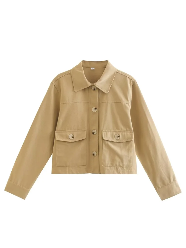 ZXQJ Women Fashion 2022Solid Color Single Breasted Short Jacket Pocket Accessories Retro Long Sleeve Female Outerwear Chic Tops
ZXQJ Women Fashion 2022Solid Color Single Breasted Short Jacket Pocket Accessories Retro Long Sleeve Female Outerwear Chic Tops