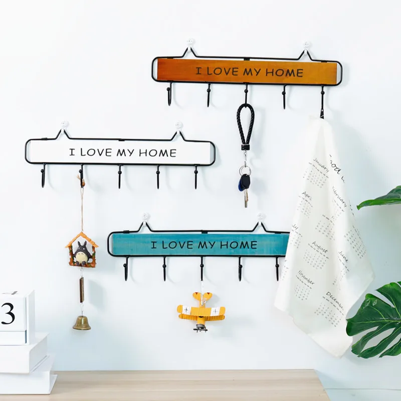 Metal Wooden Wall-mounted Clothes Rack Coat Rack Key Storage Holder Kitchen Organizer Hooks key holder Wall Accessories Nail
Metal Wooden Wall-mounted Clothes Rack Coat Rack Key Storage Holder Kitchen Organizer Hooks key holder Wall Accessories Nail
