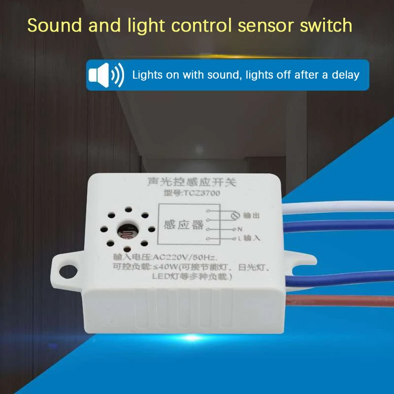 220V Sound Voice Sensor Switch Indoor Intelligent Auto On Off Lights Switch Automatic Voice Control Sensor Detector Switch
220V Sound Voice Sensor Switch Indoor Intelligent Auto On Off Lights Switch Automatic Voice Control Sensor Detector Switch