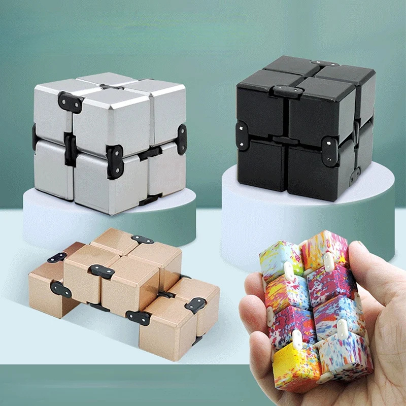 

Infinite Magic Cube Anti Stress Fidget Toys Easy Play Hand Spinner Office Cubic Stress Reliever Toys For Kid Children Gift