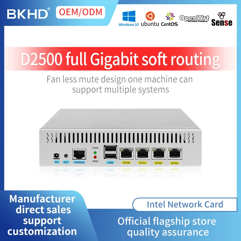 Fanless Pfsense Soft Router N2600 / D2500 4 LAN Mini PC Firewall Server Used as VPN Routing Gaming Computer Centos Linuxs Win10
Fanless Pfsense Soft Router N2600 / D2500 4 LAN Mini PC Firewall Server Used as VPN Routing Gaming Computer Centos Linuxs Win10
