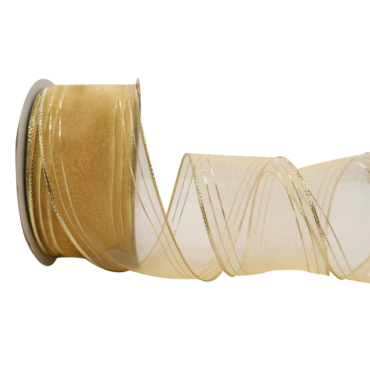 5 10 25 Yards/Roll 38mm Gold Lurex Edge Organza Ribbon for Christmas Decoration Gift Wrapping Accessories Bows for Crafts 2148 
5 10 25 Yards/Roll 38mm Gold Lurex Edge Organza Ribbon for Christmas Decoration Gift Wrapping Accessories Bows for Crafts 2148