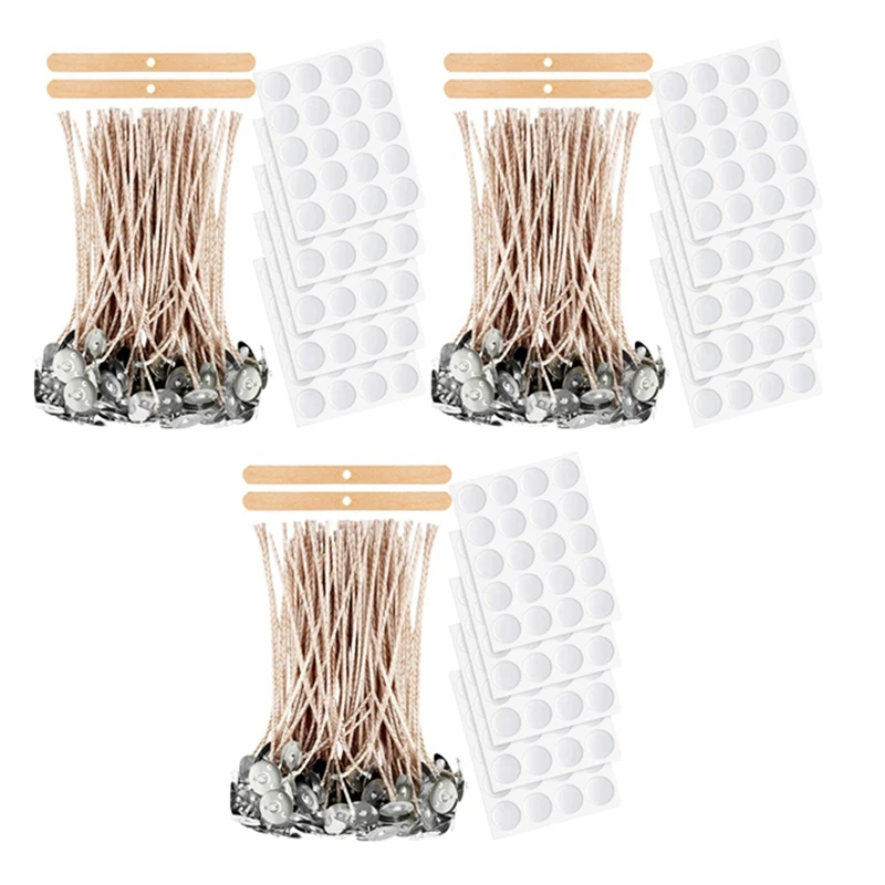 300 Pieces 6 Inch Soy Wax Candle Wicks With Base, 300 Pieces Double Sided Candle Wick For DIY Candle Making Supplies
300 Pieces 6 Inch Soy Wax Candle Wicks With Base, 300 Pieces Double Sided Candle Wick For DIY Candle Making Supplies