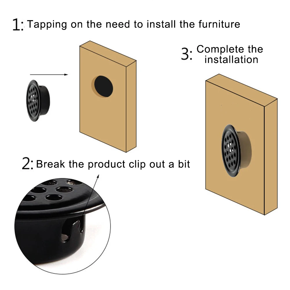 10 Metal Round Cabinet Air Duct Vent 19mm-53mm Steel Louver Mesh Hole Plug Decoration Cover Wardrobe Grille Ventilation System
10 Metal Round Cabinet Air Duct Vent 19mm-53mm Steel Louver Mesh Hole Plug Decoration Cover Wardrobe Grille Ventilation System