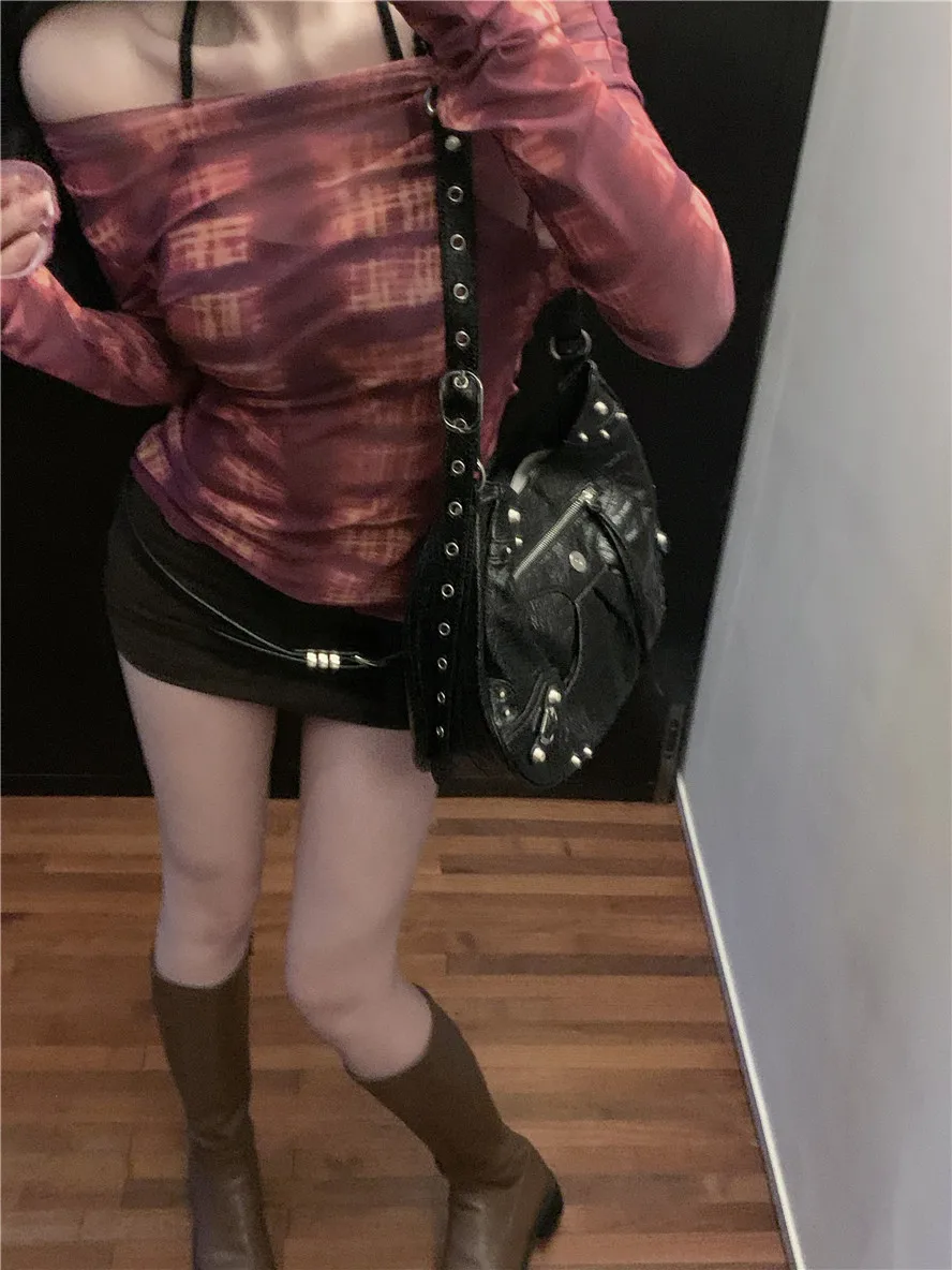 Прозрачная Сетчатая футболка с высокой талией, женские облегающие кроп-топы с длинным рукавом, Y2k, гранж, топы, корейские модные футболки с открытыми плечами 
Прозрачная Сетчатая футболка с высокой талией, женские облегающие кроп-топы с длинным рукавом, Y2k, гранж, топы, корейские модные футболки с открытыми плечами