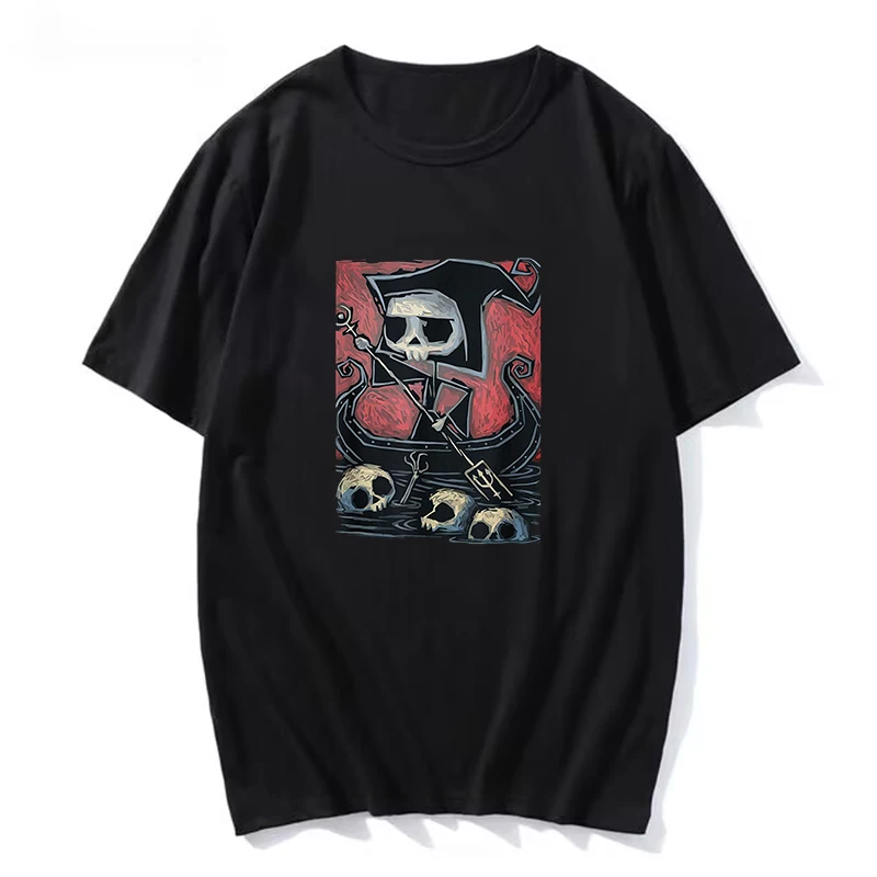 Summer T-shirt Men's Large T-shirt Comfortable Skull Dinosaur Retro Print Black Top Casual Cotton T-shirt
Summer T-shirt Men's Large T-shirt Comfortable Skull Dinosaur Retro Print Black Top Casual Cotton T-shirt