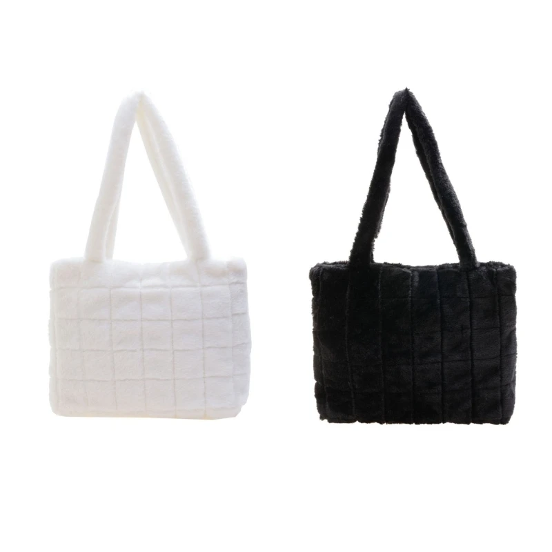 Shoulder Bag Solid Color Furry Underarm Handbag Bag Fluffy Purse Top-handle Handbags for Women Autumn Winter
Shoulder Bag Solid Color Furry Underarm Handbag Bag Fluffy Purse Top-handle Handbags for Women Autumn Winter