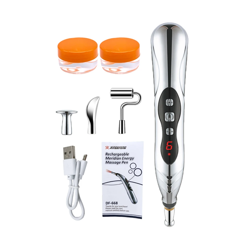 Electric Acupuncture Point Massage Pen Pain Relief Laser Therapy Electronic Meridian Energy Pen Body Face Back Neck Leg Massager
Electric Acupuncture Point Massage Pen Pain Relief Laser Therapy Electronic Meridian Energy Pen Body Face Back Neck Leg Massager