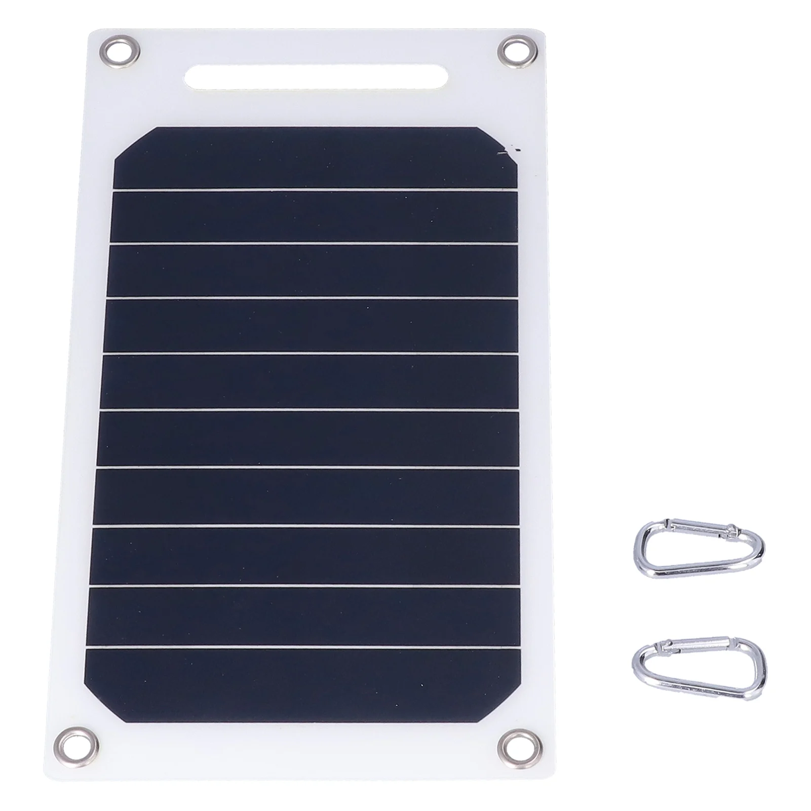10W 5V Solar Panel Charger with Buckles Semi Flexible Portable Monocrystalline Solar Charging Tool 
10W 5V Solar Panel Charger with Buckles Semi Flexible Portable Monocrystalline Solar Charging Tool