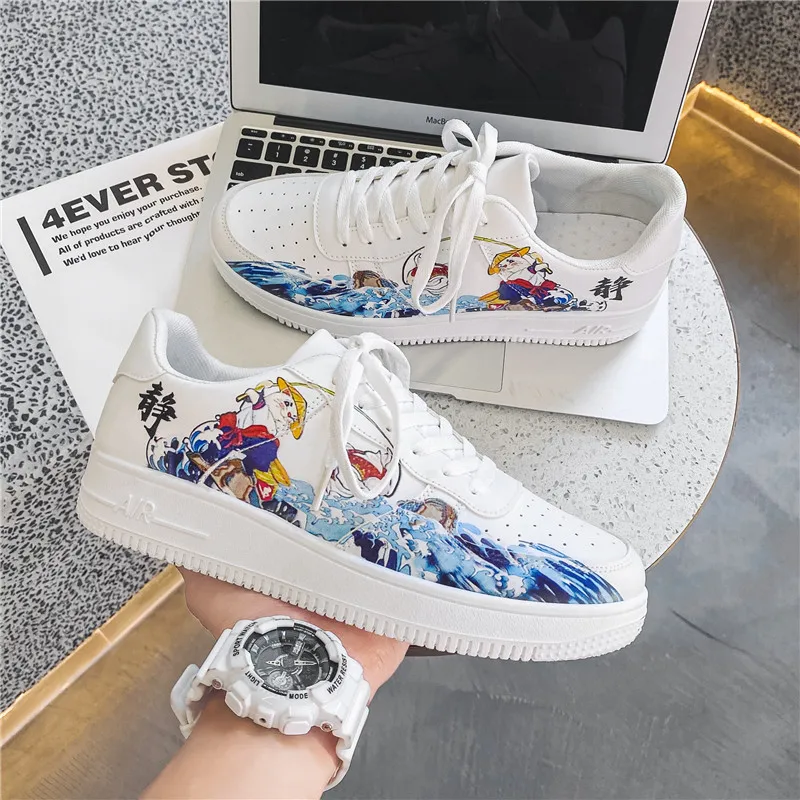 Fishing Cat Anime Man Skateboard Shoes White Comfort Hard-Wearing Casual Sneakers Street All-Match Fashion Shoes Fast Shipping
Fishing Cat Anime Man Skateboard Shoes White Comfort Hard-Wearing Casual Sneakers Street All-Match Fashion Shoes Fast Shipping